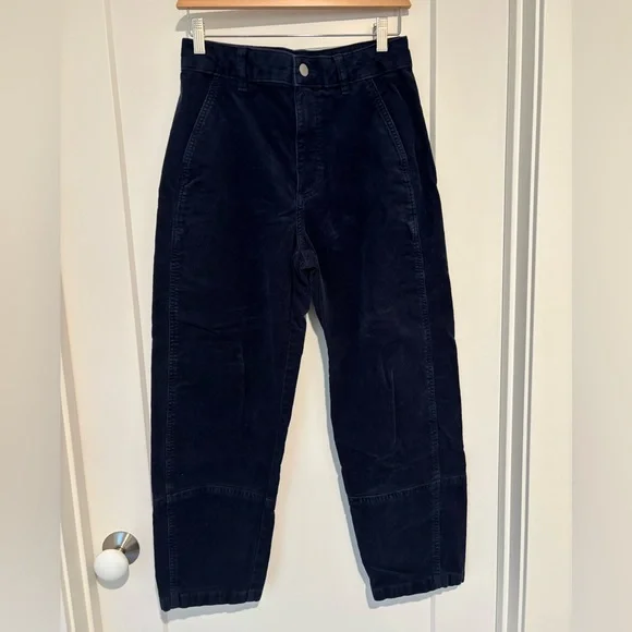 Everlane - The Utility Barrel Pant - Navy Corduroy - Size 6 - Picture 2 of 15